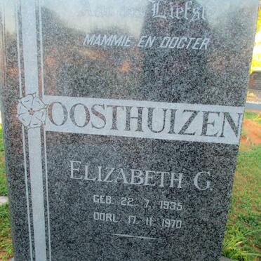 OOSTHUIZEN Elizabeth G. 1935-1970