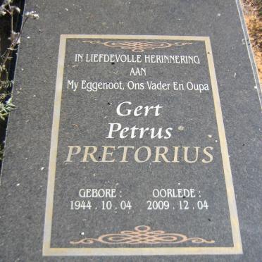 PRETORIUS Gert Petrus 1944-2009