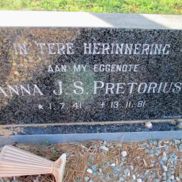 PRETORIUS Anna J.S. 1941-1981