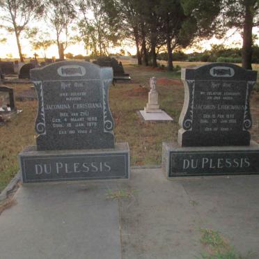 PLESSIS Jacobus Lodewikus, du 1870-1956 &amp; Jacomina Christiana VAN ZYL 1888-1970