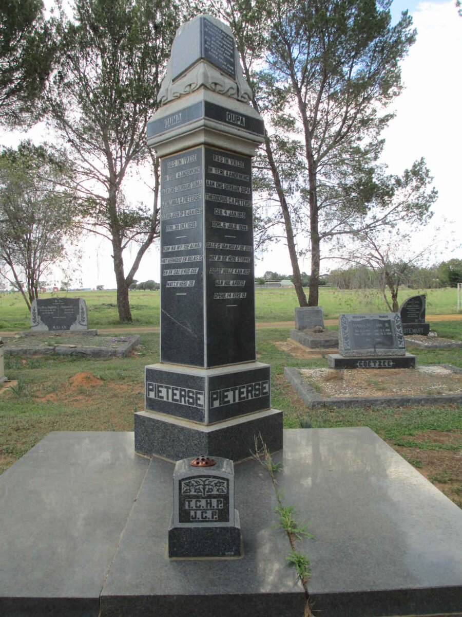 PIETERSE Theodorus C.H. 1859-1939 &amp; Johanna C. VILJOEN 1859-1939