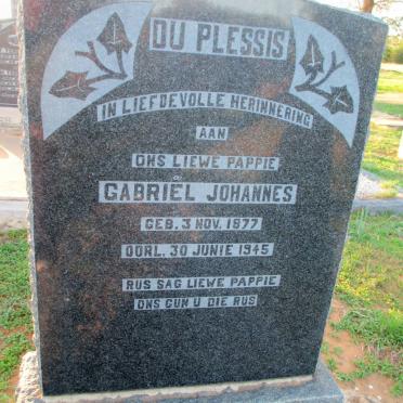 PLESSIS Gabriël Johannes, du 1877-1945