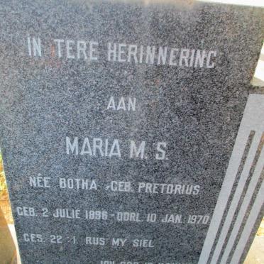 ?OU? Daniël J.J.H. 1899-1977 &amp; Maria M.S. voorheen BOTHA nee PRETORIUS 1896-1970