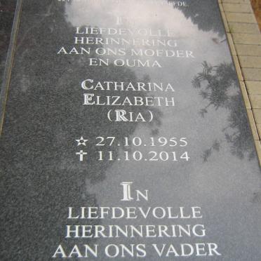 ROOYEN Reyneke, van 1952- &amp; Catharina Elizabeth 1955-2014