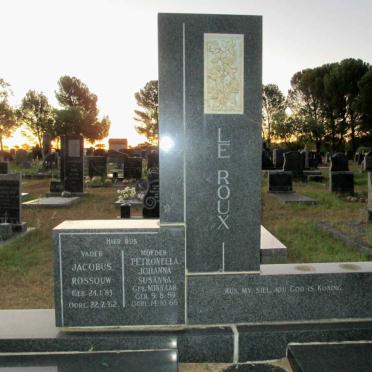 ROUX Jacobus Rossouw, le 1883-1962 &amp; Petronella Johanna Susanna MINNAAR 1889-1966
