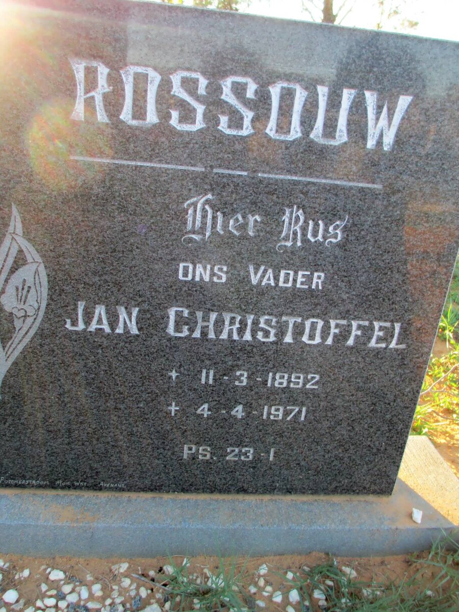 ROSSOUW Jan Christoffel 1892-1971