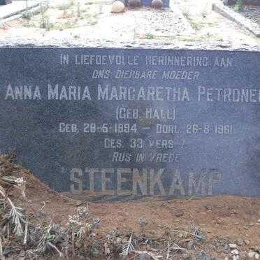 STEENKAMP Anna Maria Margaretha Petronella nee HALL 1894-1961