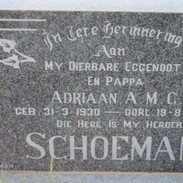 SCHOEMAN Adriaan A.M.G. 1930-1964