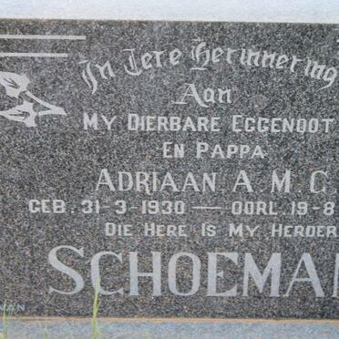 SCHOEMAN Adriaan A.M.G. 1930-1964