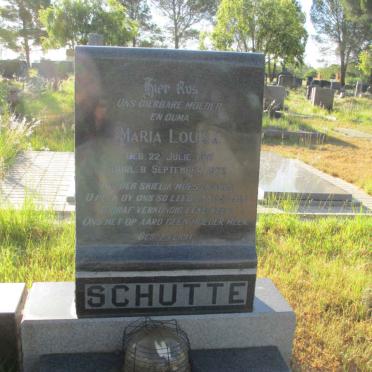 SCHUTTE Maria Louisa 1910-1972
