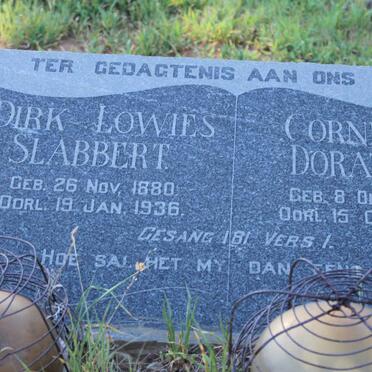 SLABBERT Dirk Lowies 1880-1936 &amp; Cornelia Dorathia 1884-1954