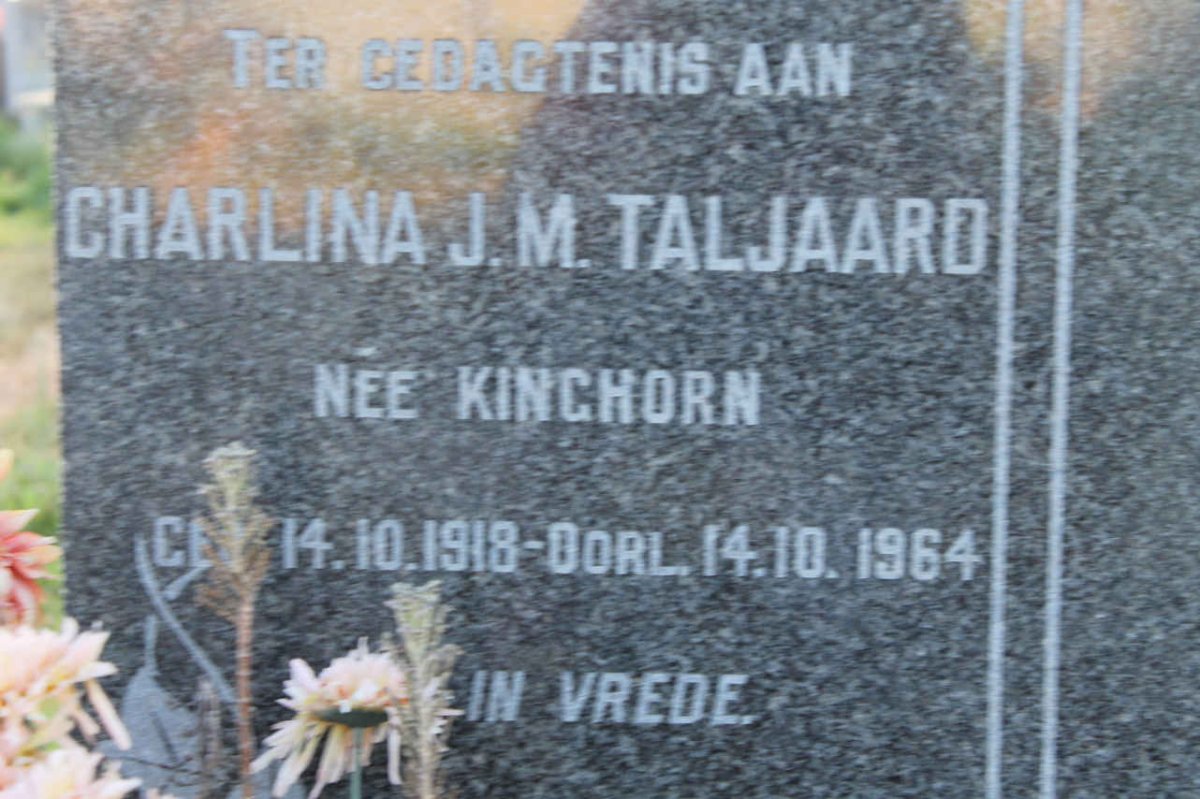 TALJAARD Charlina J.M. nee KINGHORN 1918-1964