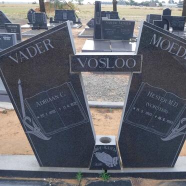VOSLOO Adriaan C. 1899-1972 &amp; Hester M.D. VORSTER 1903-1990