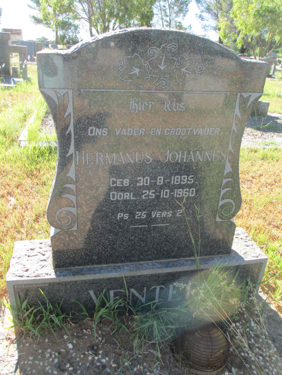 VENTER Hermanus Johannes 1895-1960