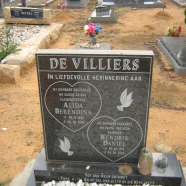 VILLIERS Hendrik Daniël, de 1975-2002 :: DE VILLIERS Alida Berendina 1999-2002