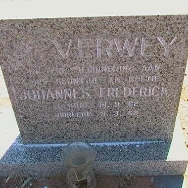 VERWEY Johannes Frederick 1962-196?