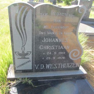 WESTHUIZEN Johannes Christiaan, v.d. 1913-1976