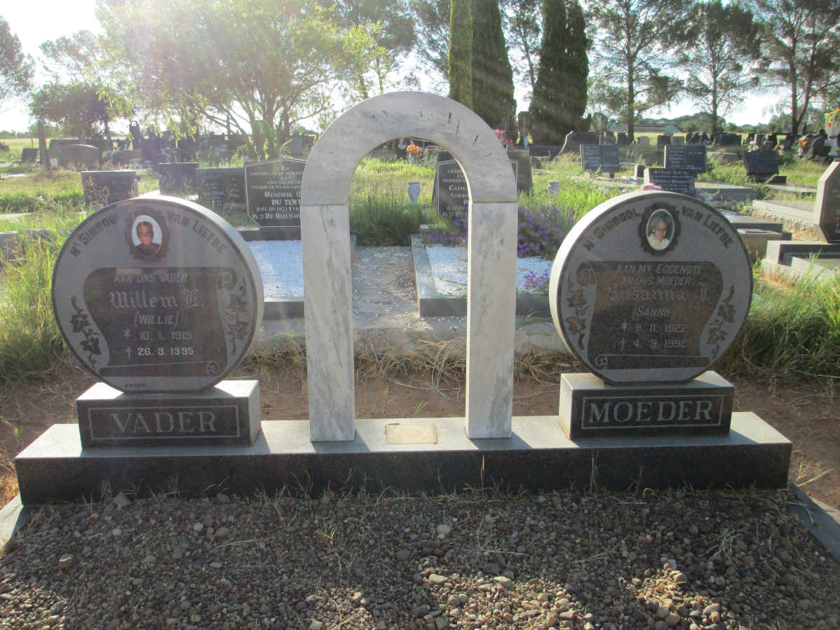 WALT Willem H., van der 1919-1995 &amp; Susanna J. 1922-1992