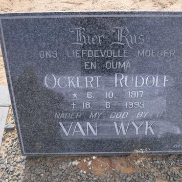 WYK Ockert Rudolf, van 1917-1993