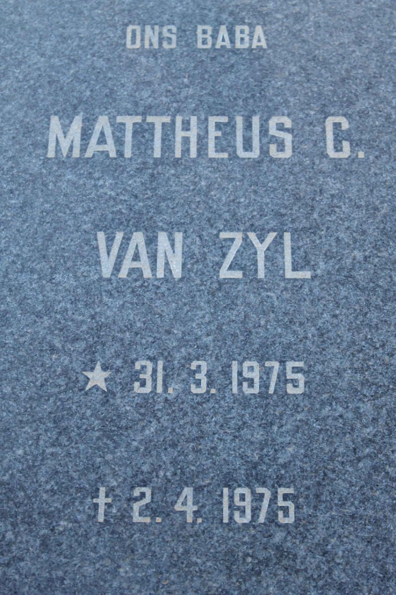 ZYL Mattheus C., van 1975-1975