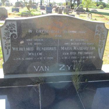 ZYL Wilhelmus Hendrikus, van 1909-1998 &amp; Maria Margaretha PRETORIUS 1916-1976