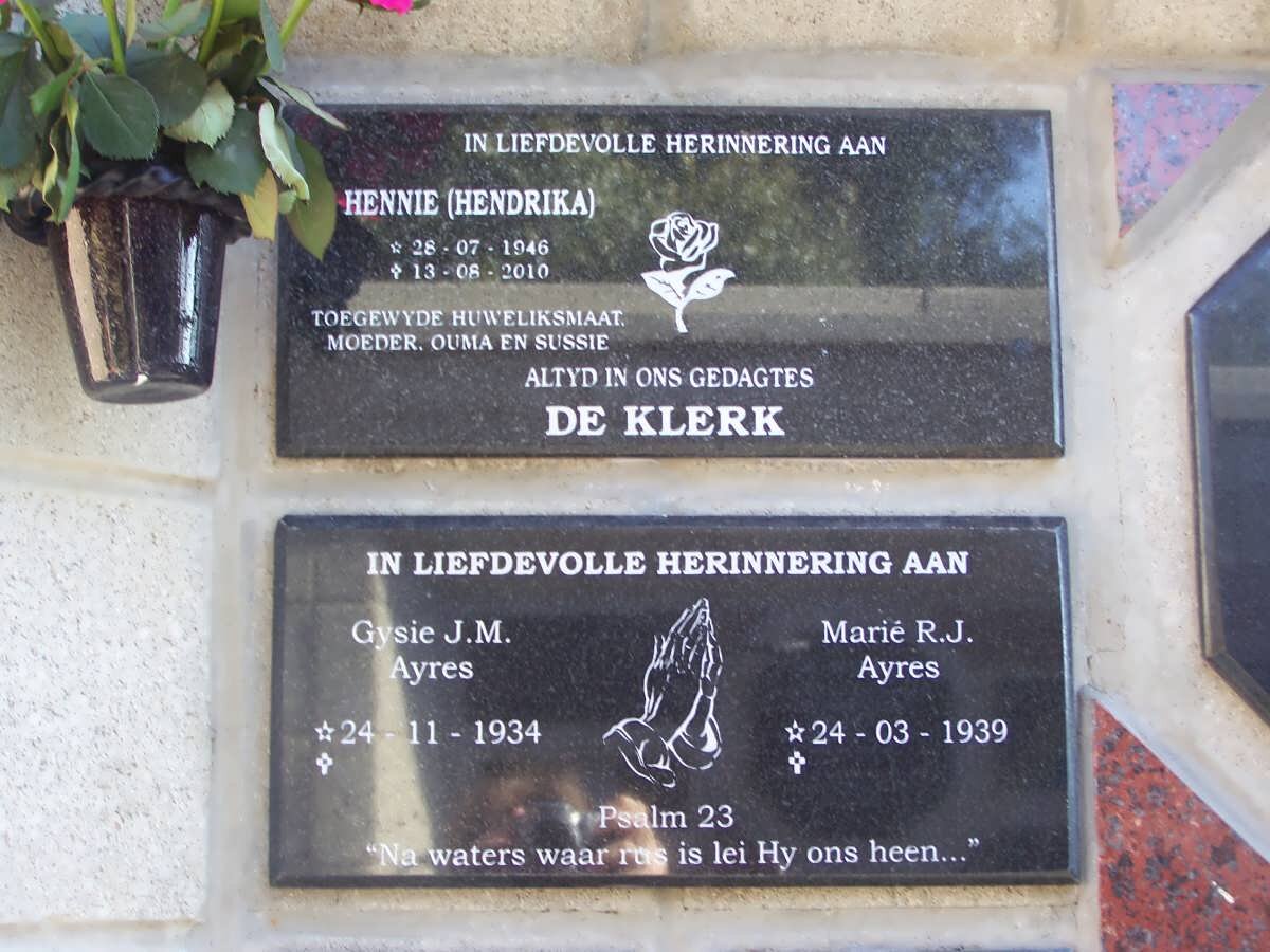 KLERK de :: AYRES