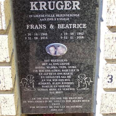 KRUGER FRANS 1946-2010 &amp; Beatrice 1942-2008
