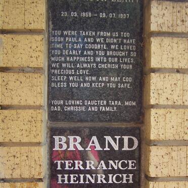 LEAHY Paula Ruth 1958-1997 :: BRAND Terrance Heinrich 1973-1998