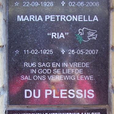 PLESSIS Gerhardus Petrus, du 1926-2006 :: HATTINGH Hester Catharina 1913-