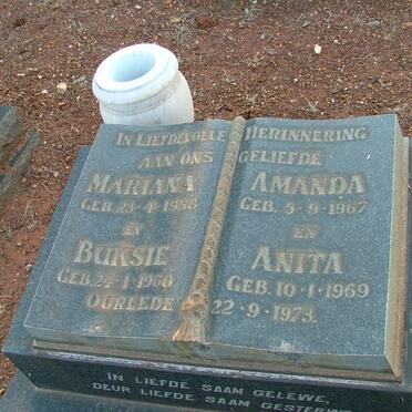 ? Marian 1959-1973 :: ? Buksie 1960-1973 :: ? Amanda 1967-1973 :: ? Anita 1969-1973