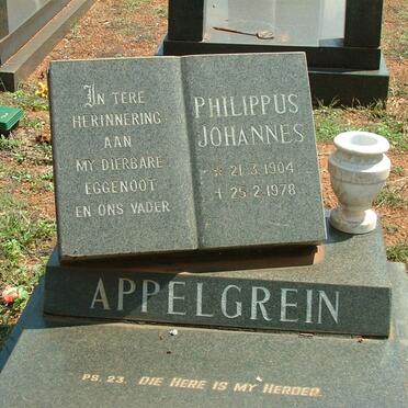 APPELGREIN Philippus Johannes 1904-1978