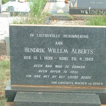 ALBERTS Hendrik Willem 1939-1969