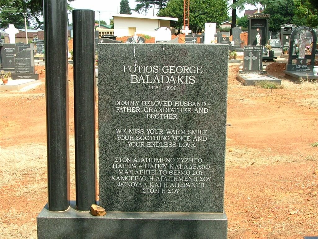 BALADAKIS Fotios George 1945-1999