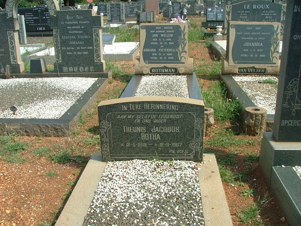 BOTHA Theunis Jacobus 1919-1967