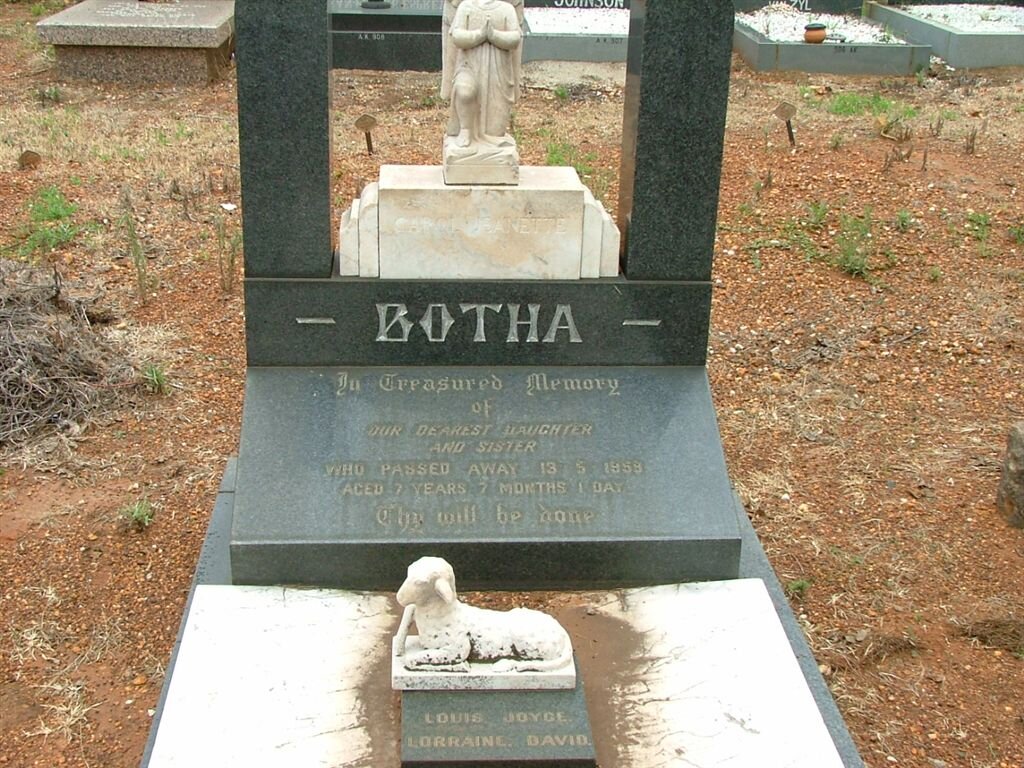 BOTHA Carol Jeanette -1959