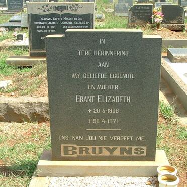 BRUYNS Grant Elizabeth 1909-1971