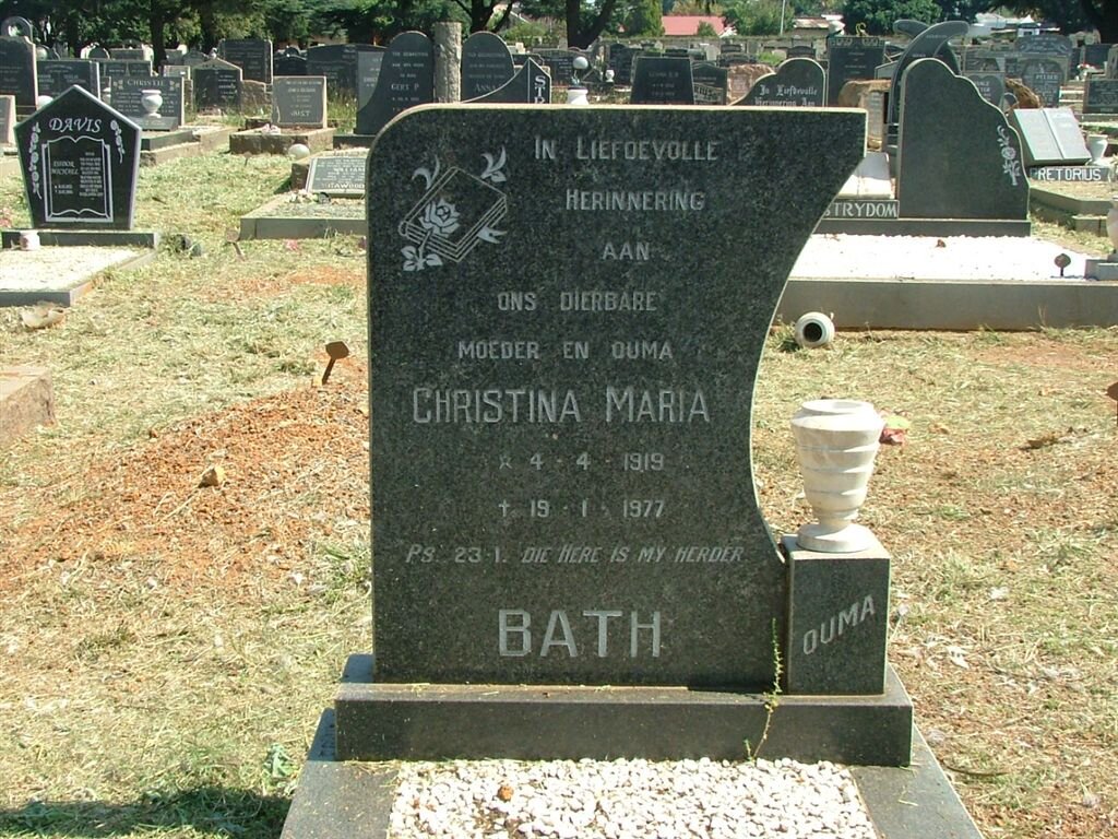 BATH Christina Maria 1919-1977