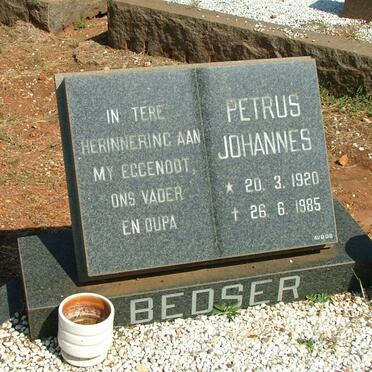BEDSER Petrus Johannes 1920-1985