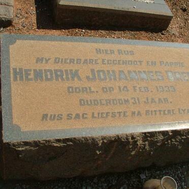 BREEDT Hendrik Johannes -1939