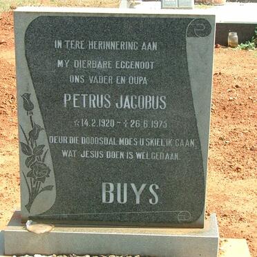 BUYS Petrus Jacobus 1920-1975