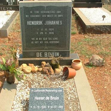 BRUIN Hendrik Johannes, de 1924-1976 &amp; Hester 1926-2008