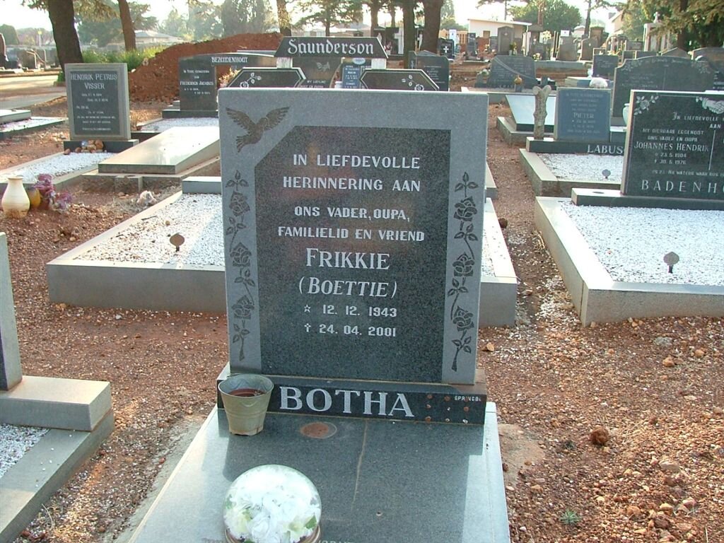 BOTHA Frikkie 1943-2001