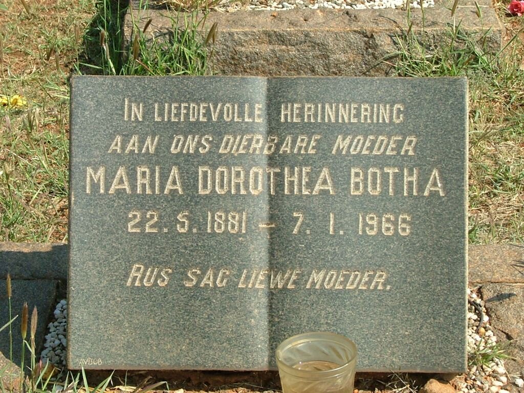 BOTHA Maria Dorothea 1881-1966