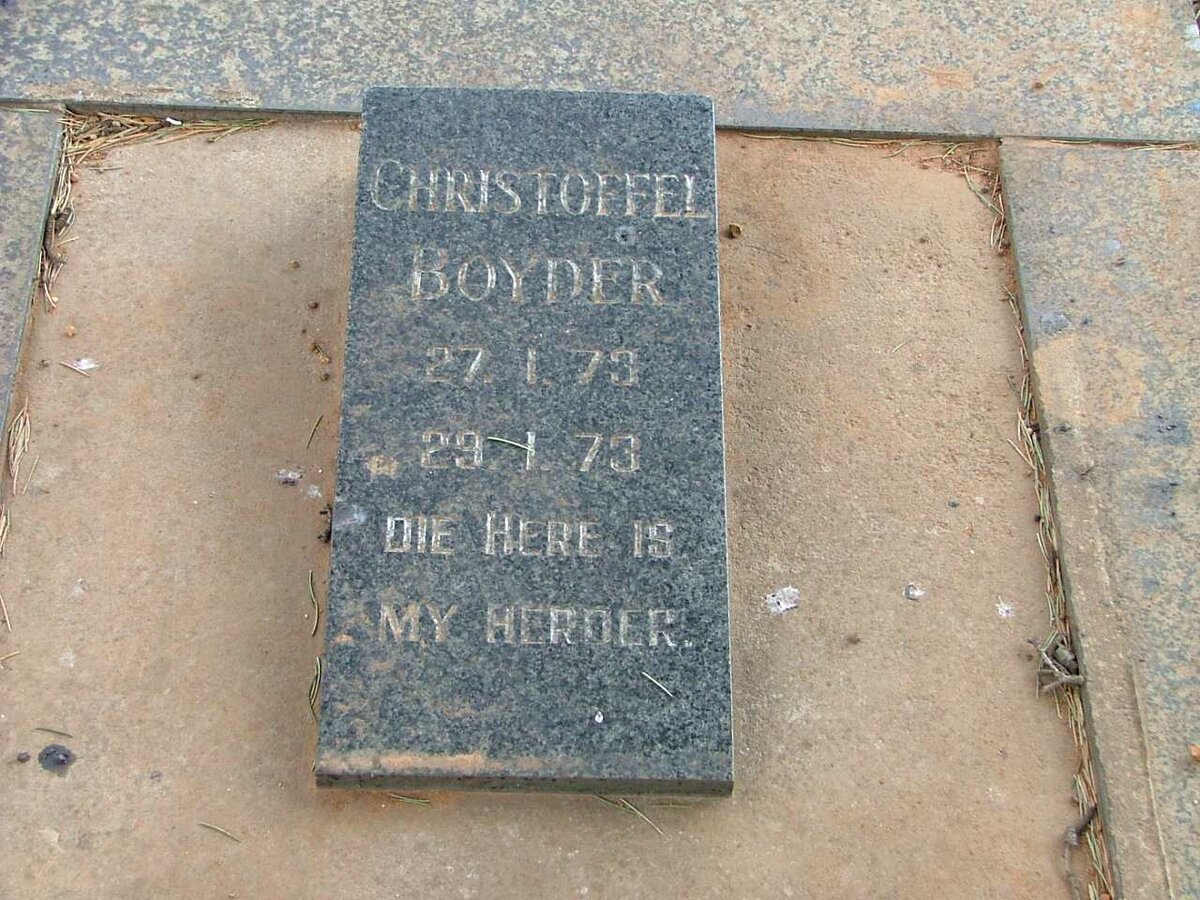 BOYDER Christoffel 1973-1973