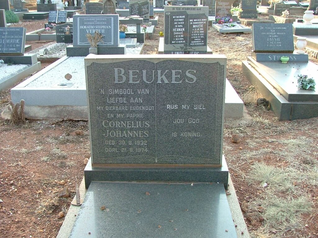 BEUKES Cornelius Johannes 1932-1974