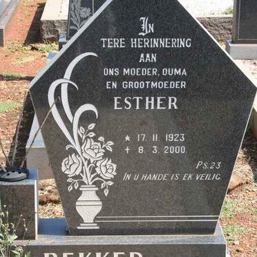 BEKKER Esther 1923-2000