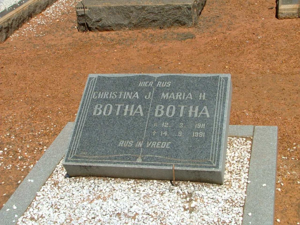 BOTHA Christina J. :: BOTHA Maria H. 1911-1991
