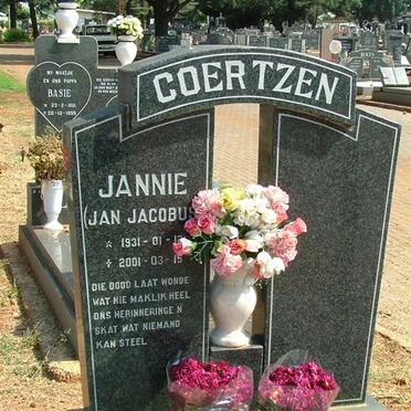 COERTZEN Jan Jacobus 1931-2001