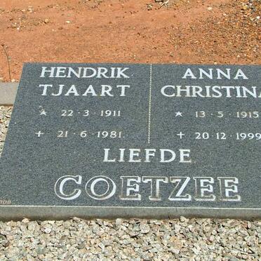 COETZEE Hendrik Tjaart 1911-1981 &amp; Anna Christina 1915-1999