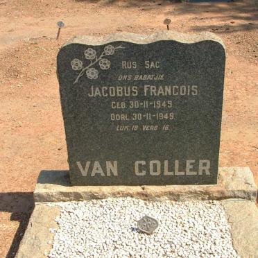 COLLER Jacobus Francois, van 1949-1949
